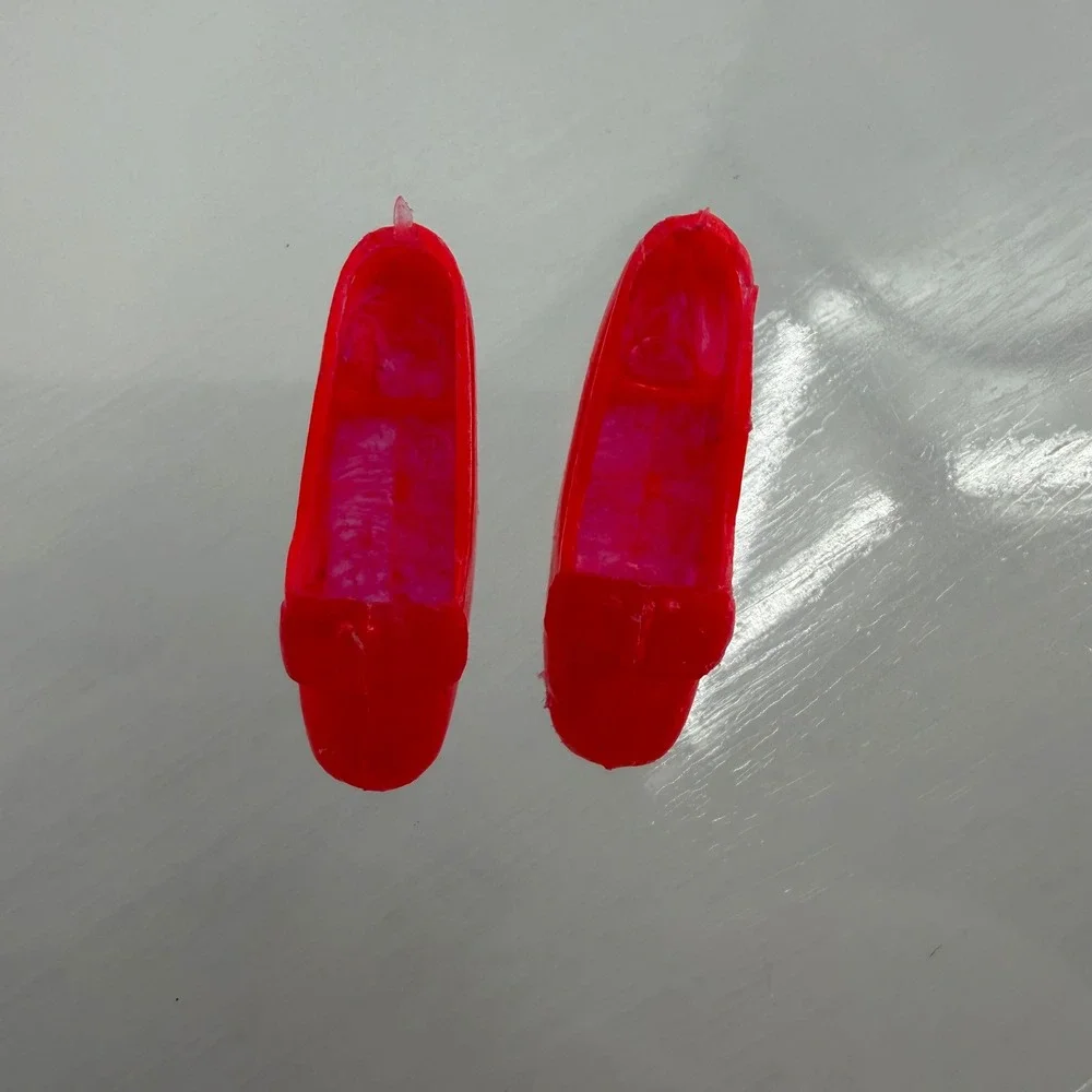 Pink Plastic Chunky Heels Shoes Barbie Doll Accessory‎ Vintage 60s-70s